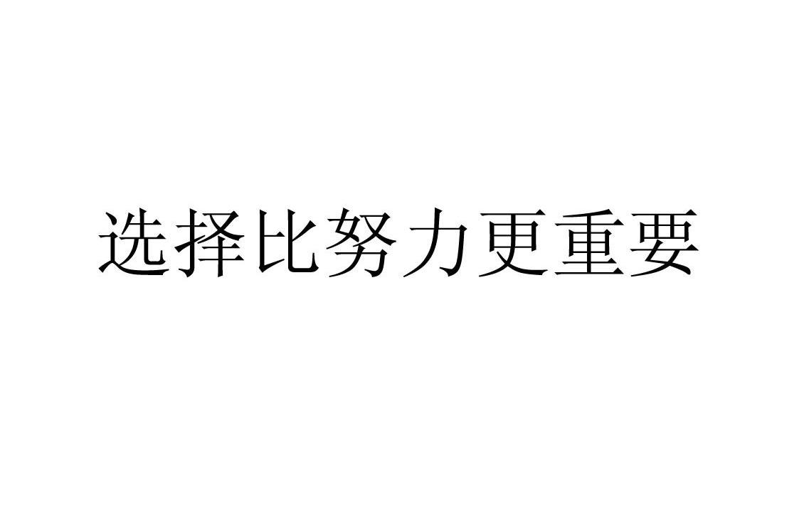 选择比努力更重要 商标公告