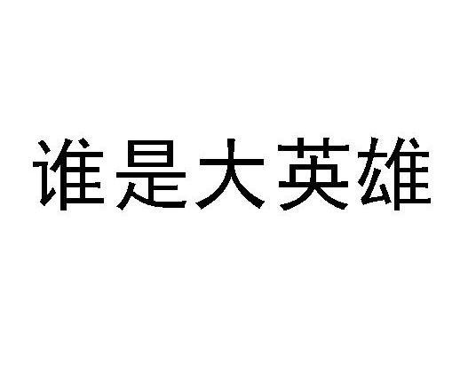 谁是大英雄 商标公告
