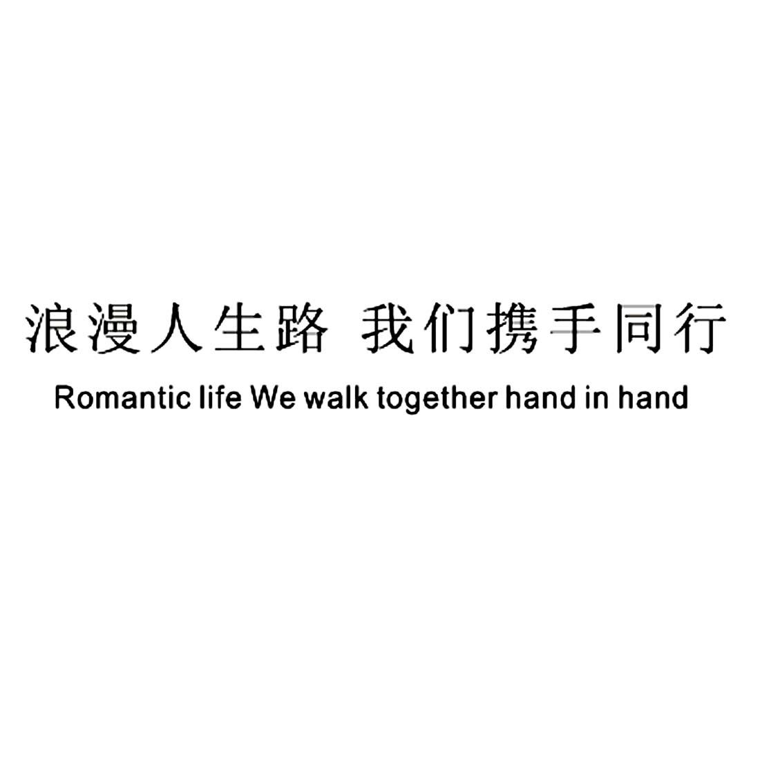 浪漫人生路 我们携手同行 romantic life we walk together hand in