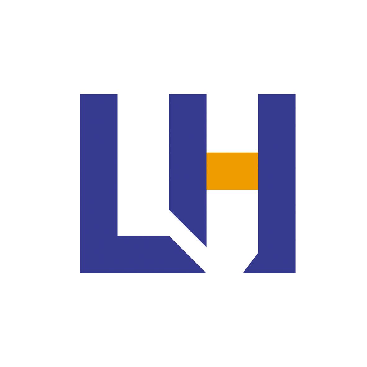 lh两个英文字母logo设计图片