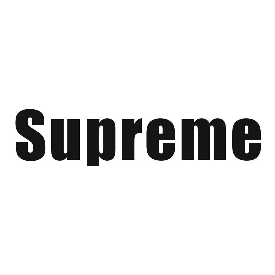 supreme logo黑白图片