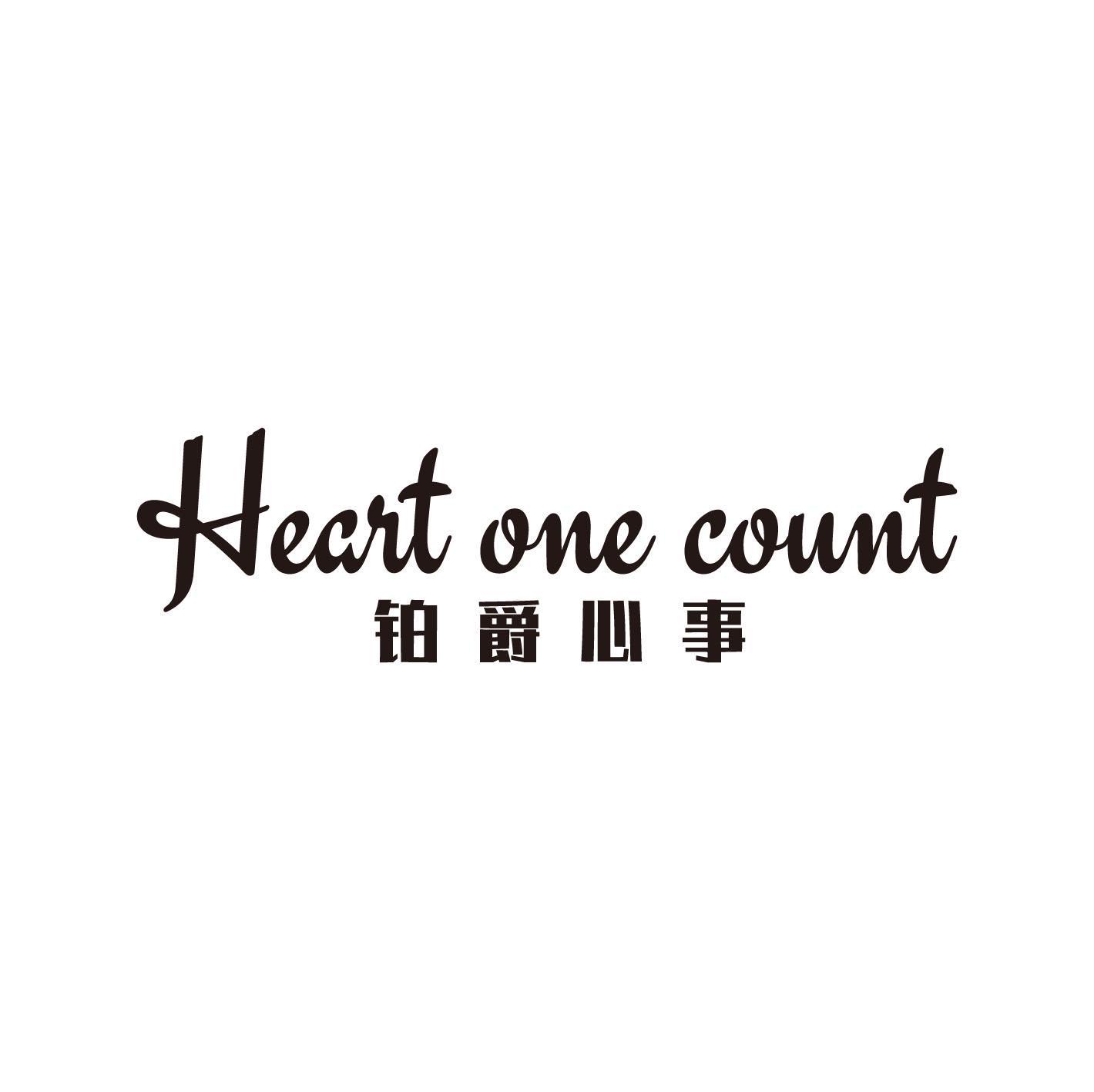 铂爵心事 heart one count 商标公告